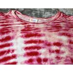 LuLaRoe Olive Shirt Womens Size Large Pink White Tie Dye Look Tulip Sleeves Photo 3