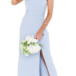 Show Me Your MuMu Light Blue Square Neck Pageant Prom Floor Length Gown Xs Photo 0