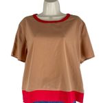 W118 By Walter Baker Walter Baker Leilani Short Sleeve Boxy Top Camel Red Size S Photo 2