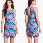 Lilly Pulitzer  Sherlyn Chevron Print Dress Sleeveless Open Back Size 4 Women's Photo 1