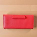 Anthropologie Coral Red Saffiano Travel Wallet | “Keep It Together” | Card Slots Photo 2