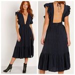 Stillwater Women size Medium The Jessie Midi Dainty Stripe Dress Photo 1