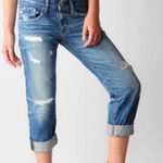 AG Adriano Goldschmied Ex-Boyfriend Cropped Distressed Jeans Size 27 Photo 0