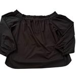 J.Crew  black long sleeve off-the-shoulder cotton top size 12 Photo 0