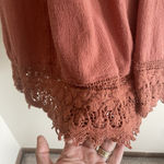 Free People Large Boho Short Dress Rust Bohemian Hippie Vacation Photo 4