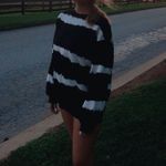 Black and White Tie Dye Crewneck Size L Photo 1