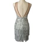 SheIn Sleeveless Bodycon Dress Sheer Mesh Shiny Sequins Party Dress with Fringe Photo 8