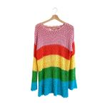 Show Me Your Mumu Paula Swim Coverup Bright Stripe Crochet S Photo 2