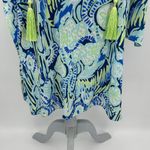 Lilly Pulitzer  Benicia Tunic Dress Cold Shoulder Size XS Indigo Sunset Swim Photo 4
