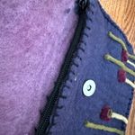 Chrissy Teigan Rising Tide Woman’s Blue 100% Wool Shoulder Purse with Flower and Pompom Details Photo 6