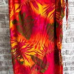 VTG John Roberts Faux Wrap Skirt Size 10 Maxi Tropical Zip Ties Swimsuit… Photo 6