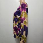 Kenar Purple & Olive Floral Print Cardigan Sweater Size Medium Photo 2