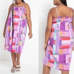 Eloquii Eloqui Shift Dress Smocked Bodice Empire Gathered Color Block Midi plus size 20 Photo 1