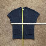 Garnet Hill  Cardigan Sweater Women’s Small Oversized Sleeveless Open Front Blue Photo 4