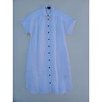 J.Crew NWT Relaxed-fit Short-sleeve White Baird McNutt Irish Linen Shirtdress S Photo 2