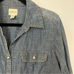 G.H. Bass &Co. G.H. Bass & Co. Chambray Button Down Shirt Womens Medium Blue Photo 3