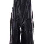 ZARA  Black Faux Leather Jumpsuit - S Photo 0