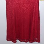 Rewind Lace Dress Off The Shoulder RED Midi Dress Juniors Women’s L Large Photo 3