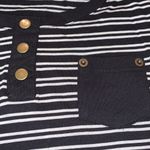 Splash  Black & White Striped Short Sleeve Top Medium NWT Photo 4