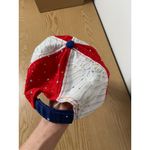 Womens Patriotic American Flag Bling Sequins Baseball Hat Adjustable 4th of July Blue Photo 3