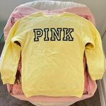 PINK - Victoria's Secret y2k victoria’s secret PINK yellow crewneck sweatshirt  Photo 0