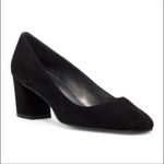 Stuart Weitzman  MaryMid Suede Block Heel Pump in‎ Black Size 8 Narrow Photo 8