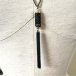 Charming Charlie  black and gold tone tassel necklace Photo 2