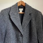 L.L.Bean  Grey Herringbone Tweed Wool Silk Blazer Riding Jacket Heritage Classic Photo 1