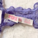 PINK - Victoria's Secret VS PINK Periwinkle Blue Lace Racerback Wireless Bralette Size Small Photo 3