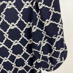 CAbi  Womens Cruise Dress Sz Small Jersey Knit V-Neck Puff Sleeve Nautical Beachy Photo 1