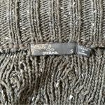 prAna Sweater Womens Small Chunky Turtleneck Cable Knit Olive Green Cardigan Photo 6