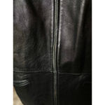 Preston & York  Genuine Lambskin Leather Jacket Black Zip Front XL Vintage Moto Photo 13