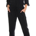 Bella Dahl  Jumpsuit Womens S Black Roll Sleeve Utility Lyocell Rock Grunge Boho Photo 0