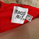 Princess Polly  Red Spaghetti Strap Lace Neckline Ruched Satin Dress Size 6 Photo 7