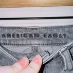 American Eagle  Women's Gray Wash Denim High Rise Distressed Mom Jean 2 Short Photo 1