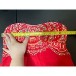 Athleta  34 B/C  Tankini Top RED FLORAL Active Swim Bathing Suit Top NO STRAPS Photo 1