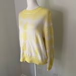 Elizabeth and James yellow & white tie-dye knit sweater size M Photo 3