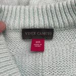 Vince Camuto NWT Pullover Luxe Aqua Mist Cable Knit Crew Neck Cut Out Sweater Photo 6