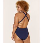 ANDIE  Swim the Tulum Eco Nylon One Piece in Navy XS NWT Photo 2