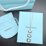 Tiffany & Co. Square Cushion Triple Drop Pendant Necklace Sterling Silver Rare Photo 1