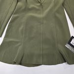 Norma Kamali  Single Breasted Fishtail Mini Dress in Military Photo 3