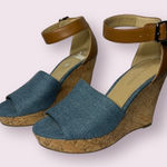 Marc Fisher  Wander Denim Cork Wedges 7 Photo 0