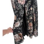 Lulus NWT Floral Velvet Burnout Maxi Dress Black Tie Back V Neck Size XS Fairy Photo 13