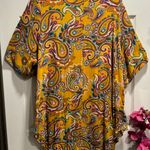 Terra & Sky Colorful Mustard Paisley Kimono Women's size 1X Photo 3