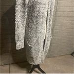 RIPE Chunky Knit Long Cardigan Sweater Black White Speckled XS Pockets Cozy Photo 1