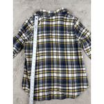 CAbi  Women Size S Plaid Ruffle‎ Front Long Sleeve Button Down Flannel Shirt Top Photo 2