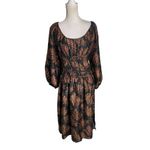 Rebecca Taylor  Arden Blouson Sleeve Dress Black Womens Size Small Photo 7