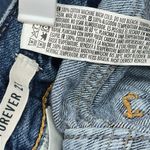 Forever 21  High Rise Button Fly Straight Leg Destroyed Denim Blue Jeans 24 Waist Photo 9