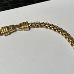 Swavorski Swarovski Swan Signed Black Enamel / Crystal Rhinestone / Gold Tone Necklace Photo 1