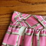 Vineyard Vines  Silk Printed Lined Mini Skirt Pink Orange Taupe Women’s Size O Photo 3